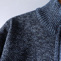 Men's Quarter Zip Jumper | Textured Knit Relaxed Fit Lifestyle