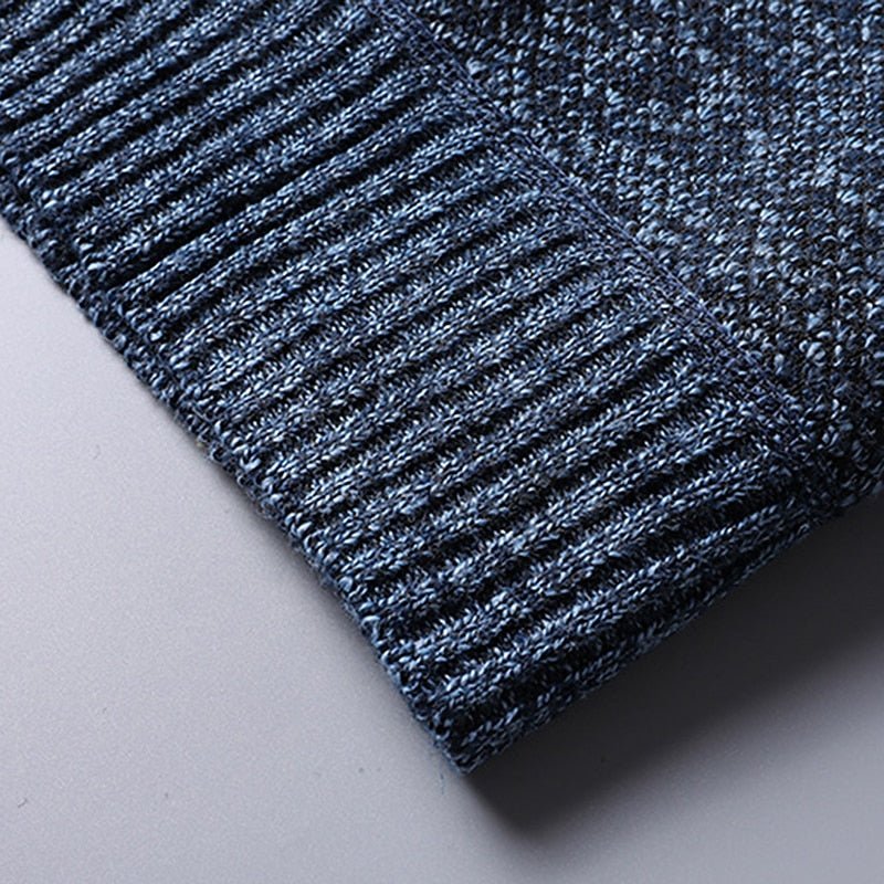 Men's Quarter Zip Jumper | Textured Knit Relaxed Fit View 11