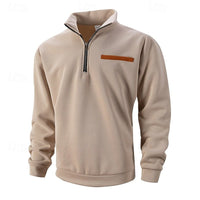 Men's Quarter Zip Stand Collar Pullover Hero