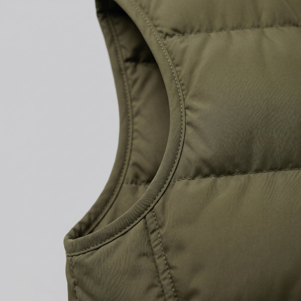 Men's Quilted Padded Gilet with Stand Collar Back