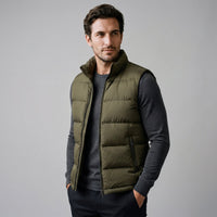 Men's Quilted Padded Gilet with Stand Collar Hero