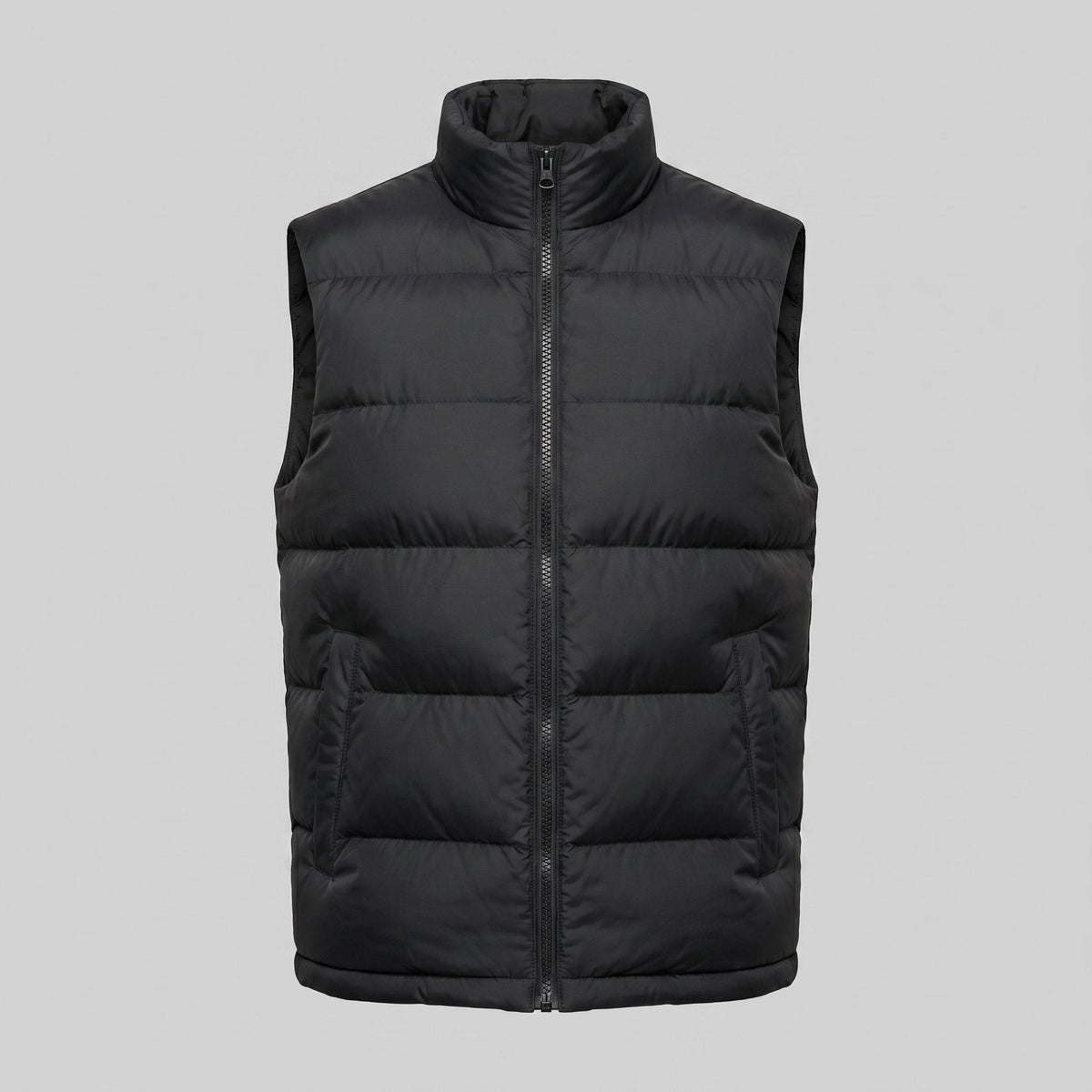 Men's Quilted Padded Gilet with Stand Collar Lifestyle