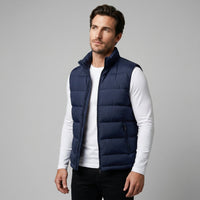 Men's Quilted Padded Gilet with Stand Collar View 17