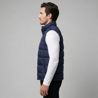 Men's Quilted Padded Gilet with Stand Collar View 18