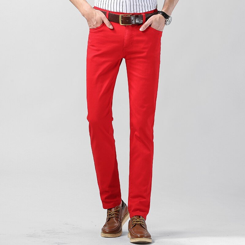 Men's Regular Fit Straight Leg Trousers with Belt Loops Hero