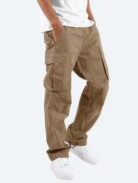 Men's Relaxed Cargo Trousers with Side Pockets Side
