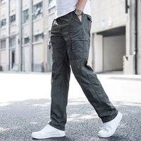 Men's Relaxed Fit Cotton Cargo Pants with Stretch Fabric Hero