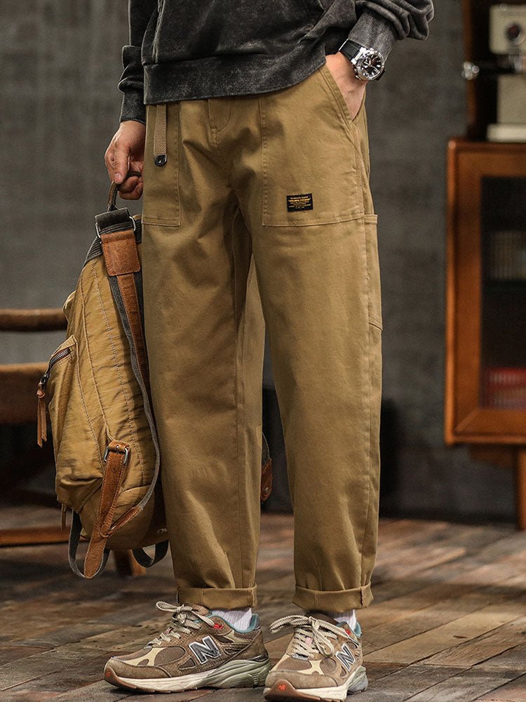 Men's Relaxed Fit Utility Pants with Rollable Cuffs Angle