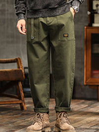 Men's Relaxed Fit Utility Pants with Rollable Cuffs Close Up