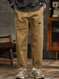 Men's Relaxed Fit Utility Pants with Rollable Cuffs Front
