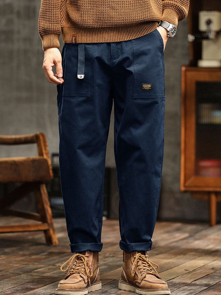 Men's Relaxed Fit Utility Pants with Rollable Cuffs Side
