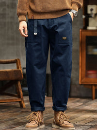 Men's Relaxed Fit Utility Pants with Rollable Cuffs Side