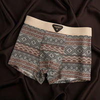Men's Retro Cotton Boxer Briefs with Breathable Mesh Close Up