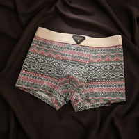 Men's Retro Cotton Boxer Briefs with Breathable Mesh Full