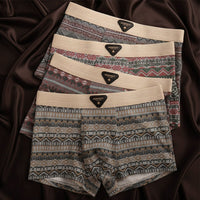 Men's Retro Cotton Boxer Briefs with Breathable Mesh View 11