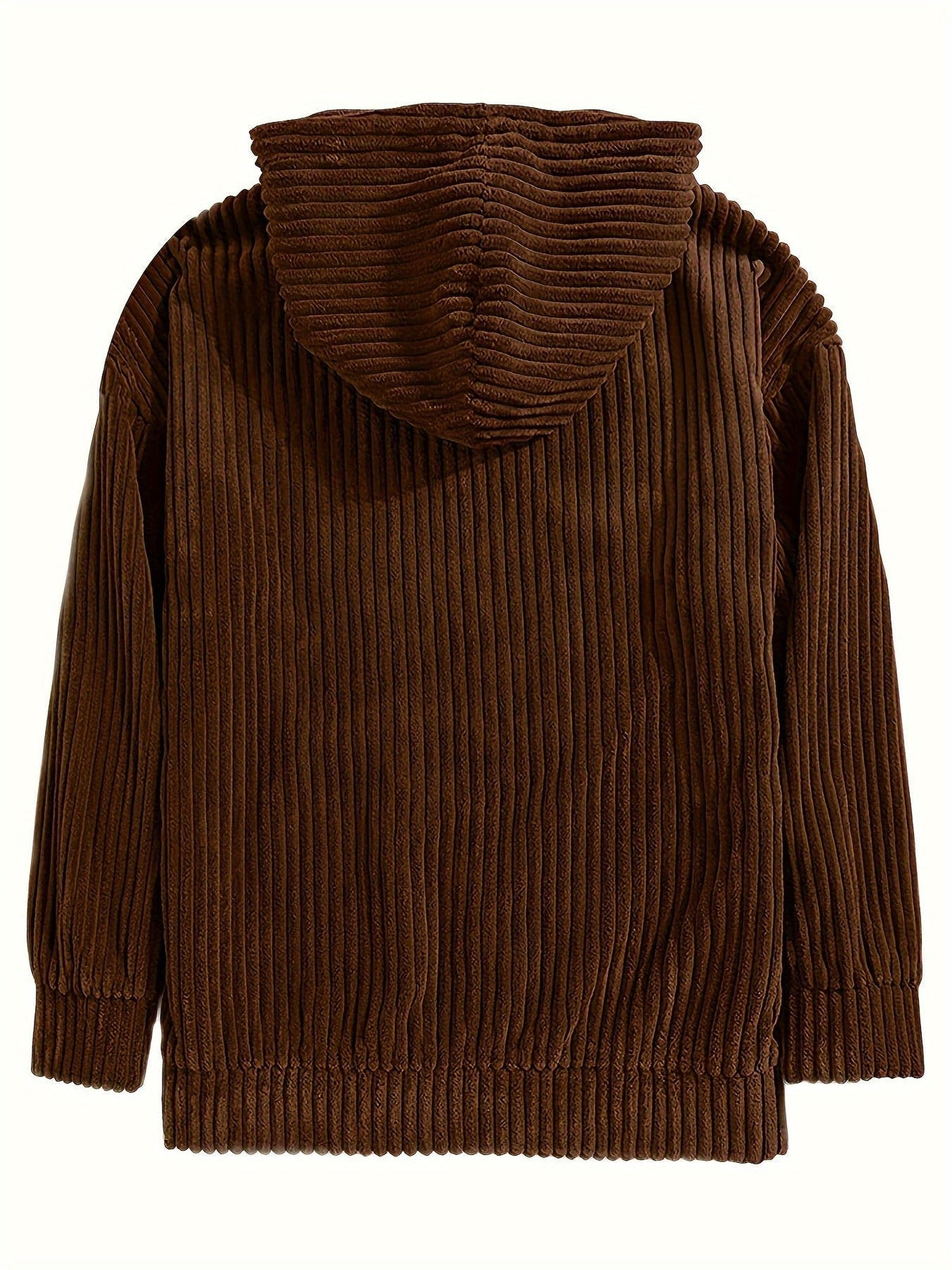 Men's Ribbed Textured Hoodie with Kangaroo Pocket Alternate