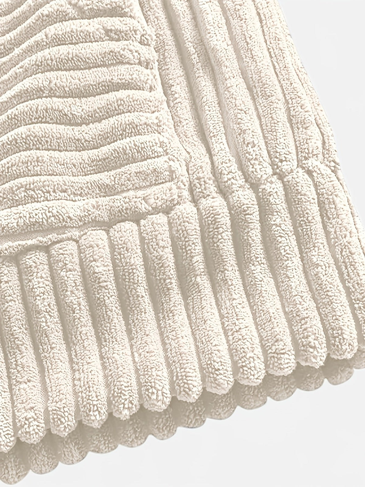 Men's Ribbed Textured Hoodie with Kangaroo Pocket Close Up