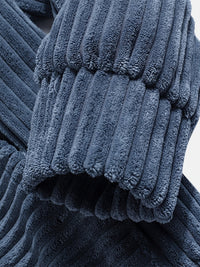 Men's Ribbed Textured Hoodie with Kangaroo Pocket View 16