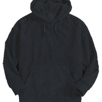 Men's Ribbed Textured Hoodie with Kangaroo Pocket View 17