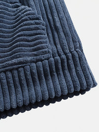 Men's Ribbed Textured Hoodie with Kangaroo Pocket View 18