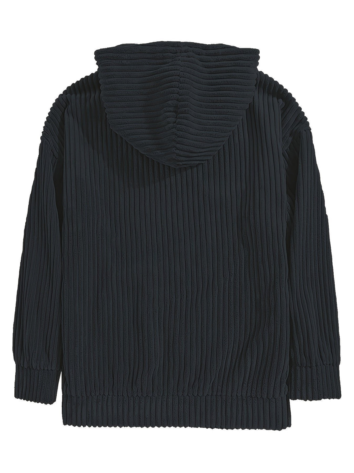 Men's Ribbed Textured Hoodie with Kangaroo Pocket View 20