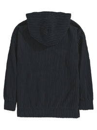 Men's Ribbed Textured Hoodie with Kangaroo Pocket View 20