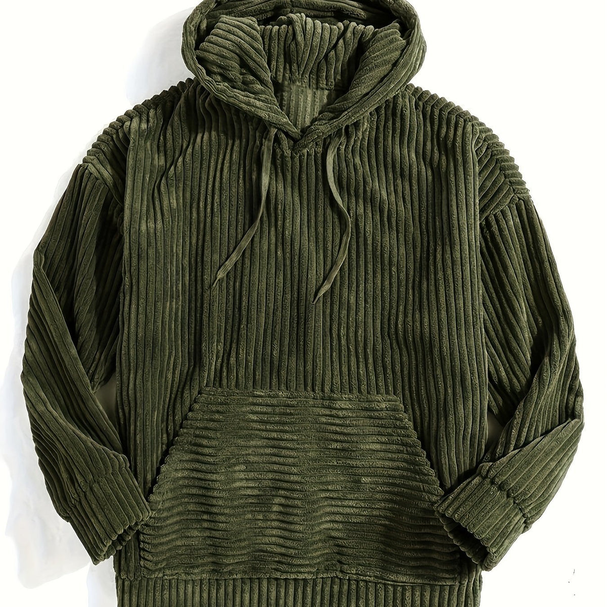 Men's Ribbed Textured Hoodie with Kangaroo Pocket View 28