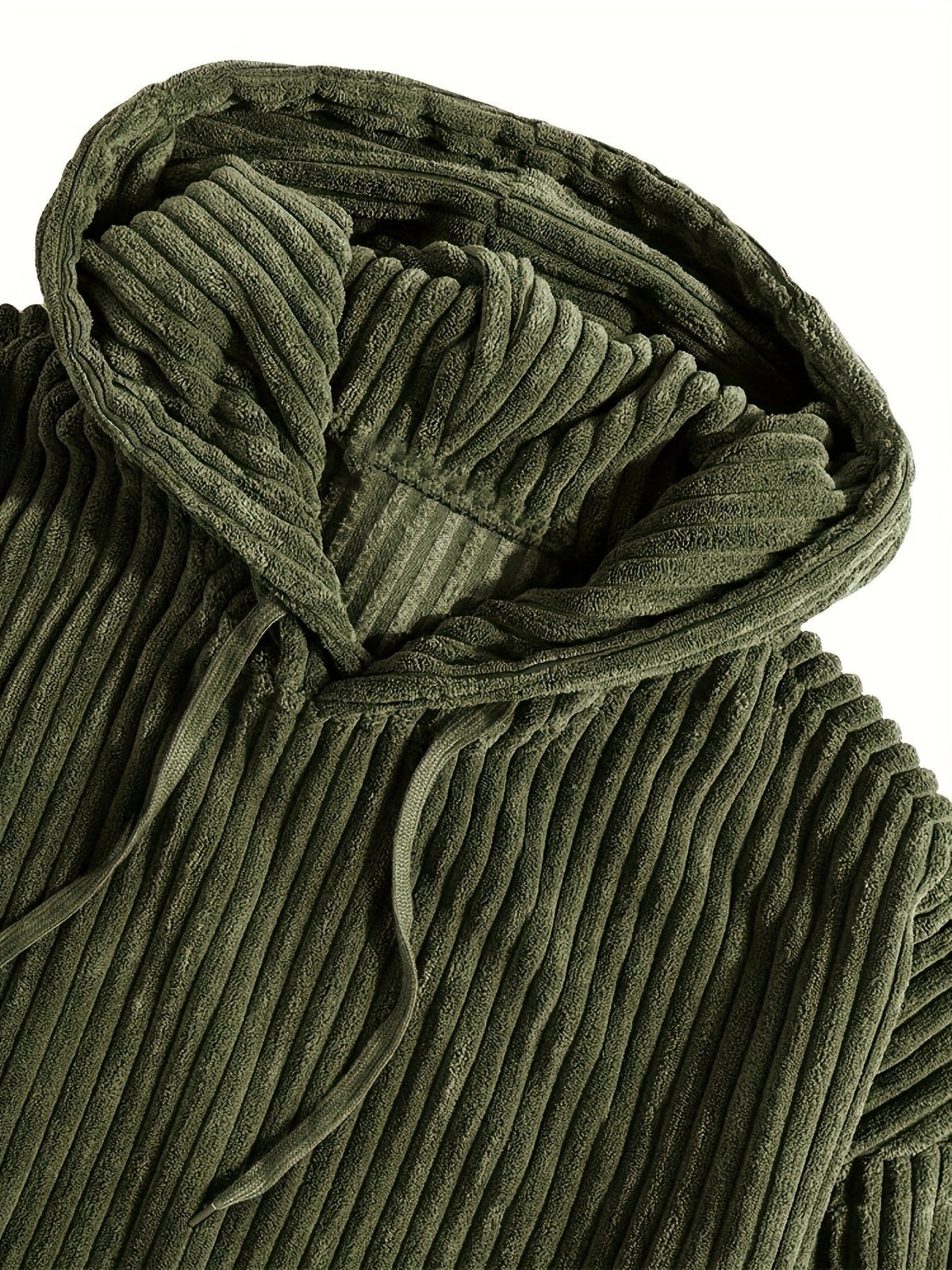 Men's Ribbed Textured Hoodie with Kangaroo Pocket View 30