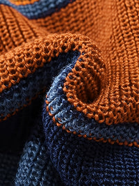 Men's Shawl Collar Striped Cardigan Detail