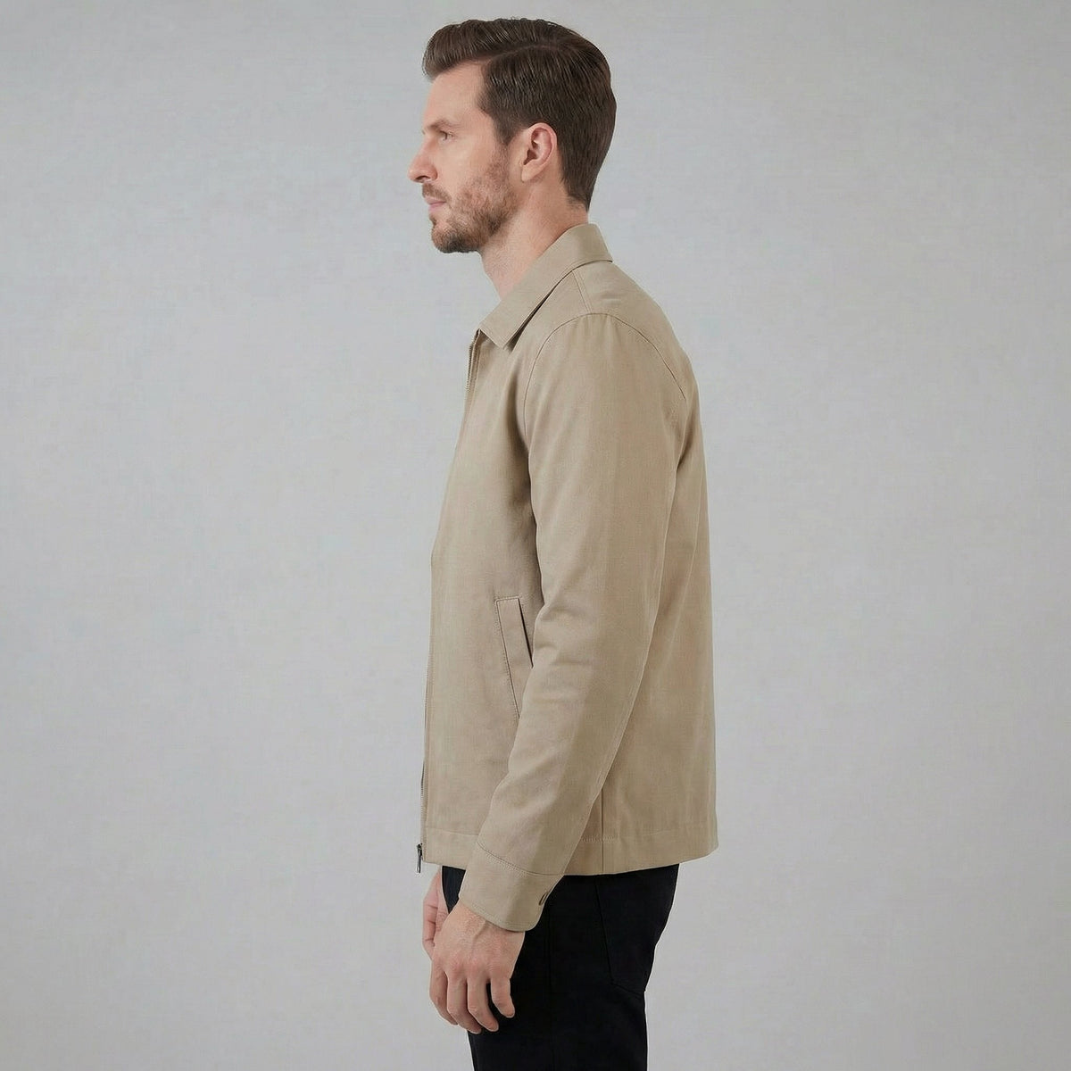 Men's Slim Fit Classic Collar Mid-Season Jacket Lifestyle