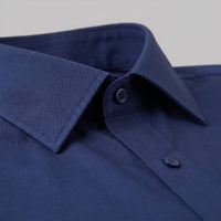 Men's Slim Fit Long-Sleeve Dress Shirt with Point Collar View 15