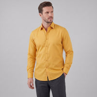 Men's Slim Fit Long-Sleeve Dress Shirt with Point Collar View 22