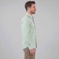 Men's Slim Fit Long-Sleeve Dress Shirt with Point Collar View 28