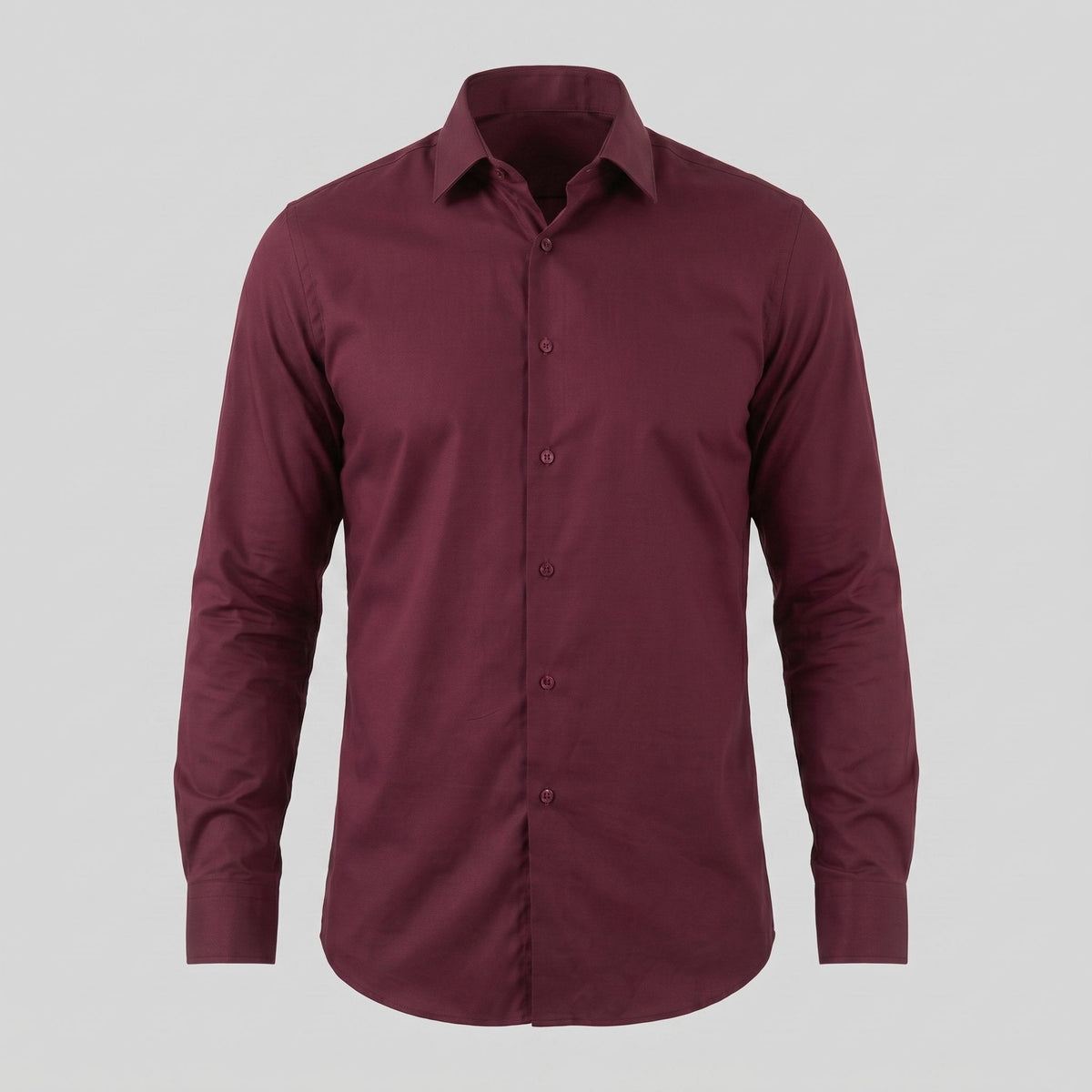 Men's Slim Fit Long-Sleeve Dress Shirt with Point Collar View 31