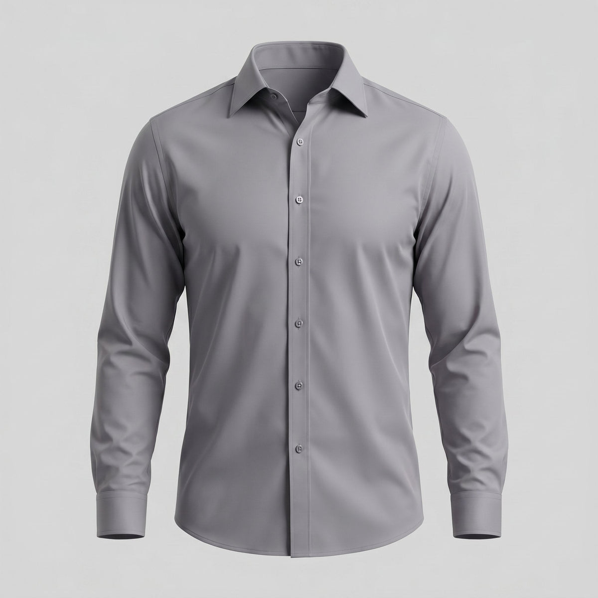 Men's Slim Fit Long-Sleeve Dress Shirt with Point Collar View 36