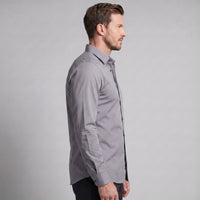 Men's Slim Fit Long-Sleeve Dress Shirt with Point Collar View 38