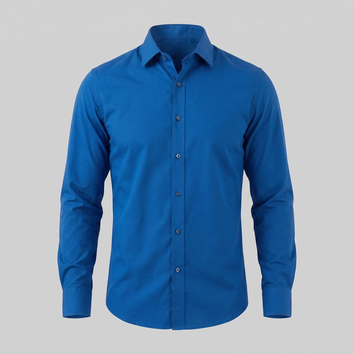 Men's Slim Fit Long-Sleeve Dress Shirt with Point Collar View 41