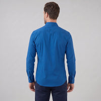 Men's Slim Fit Long-Sleeve Dress Shirt with Point Collar View 44