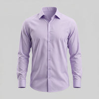 Men's Slim Fit Long-Sleeve Dress Shirt with Point Collar View 46