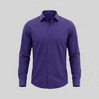 Men's Slim Fit Long-Sleeve Dress Shirt with Point Collar View 51