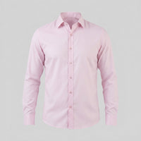 Men's Slim Fit Long-Sleeve Dress Shirt with Point Collar View 56