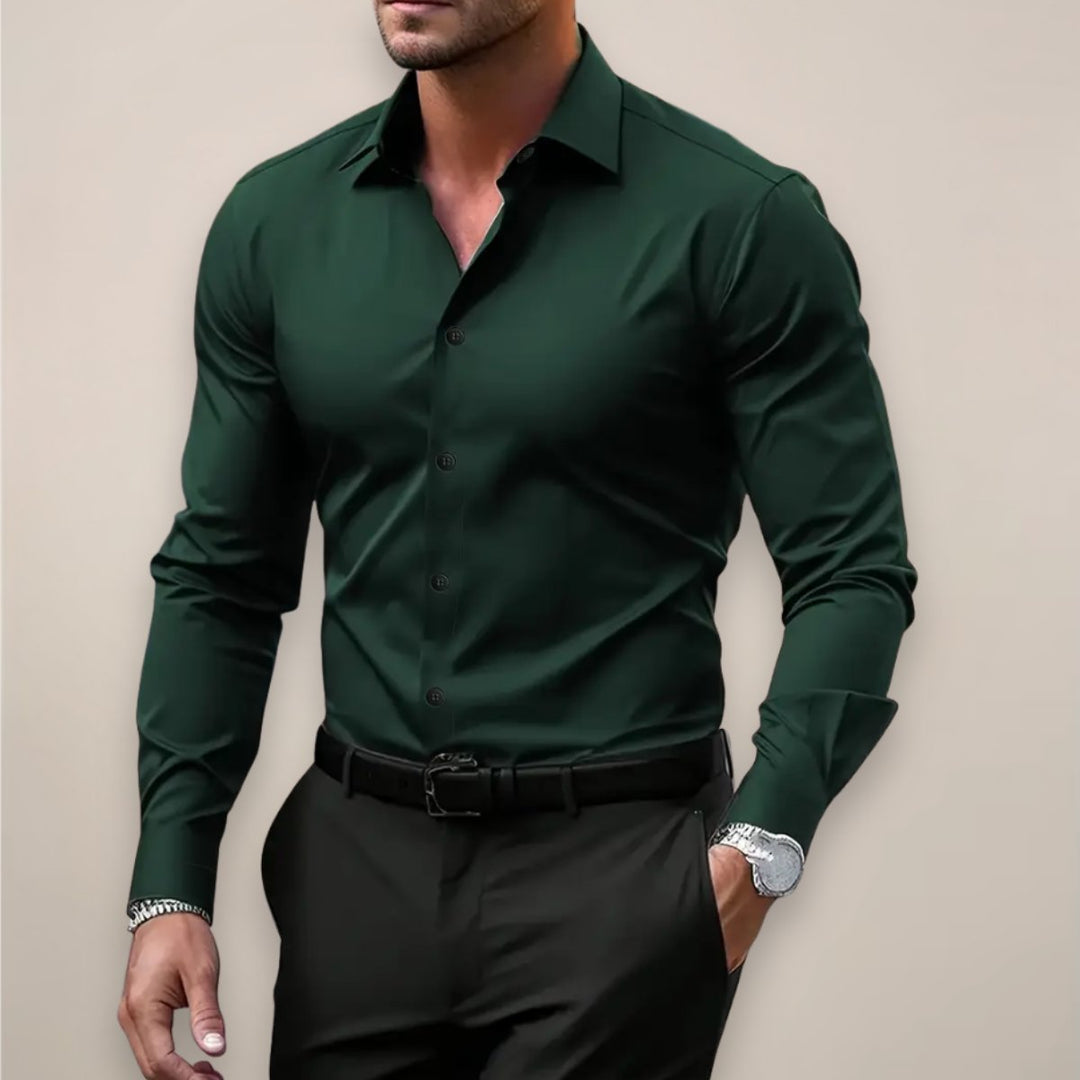 Men's Slim Fit Long Sleeve Shirt for Office Wear Hero