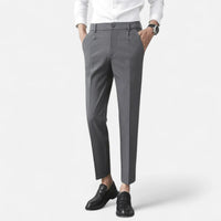 Men's Slim Fit Tailored Trousers with Ankle Length Cut Hero