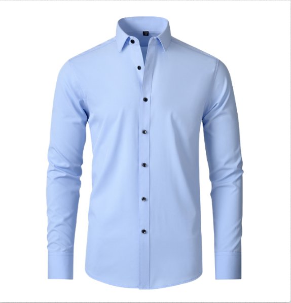 Men's Slim Stretch Shirt with Flexible Fit Close Up