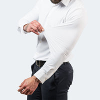 Men's Slim Stretch Shirt with Flexible Fit Detail