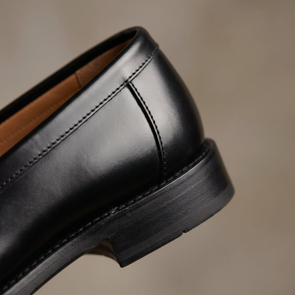 Men's Slip On Polished Penny Loafers Back