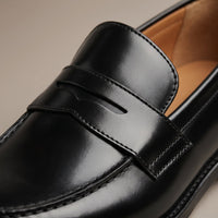 Men's Slip On Polished Penny Loafers Side