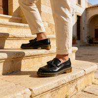 Men's Smart Casual Tassel Loafers with Slip On Finish Side