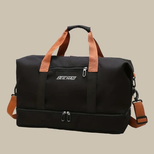 Men's Spacious Duffel Bag | Travel Bag with Dual Compartment Detail