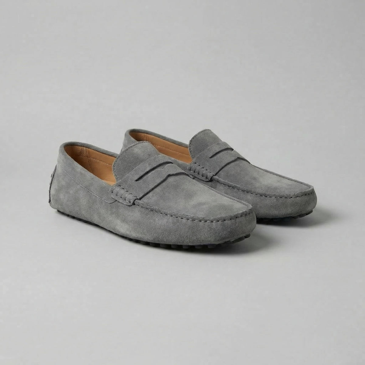 Men's Stylish Suede Penny Loafers with Casual Elegance Back